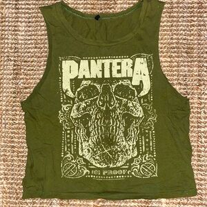 Pantera shirt metal army green women’s shirt